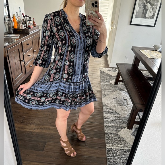 Anthropology Holding Horses Dress Size Small Blue - Picture 3 of 10